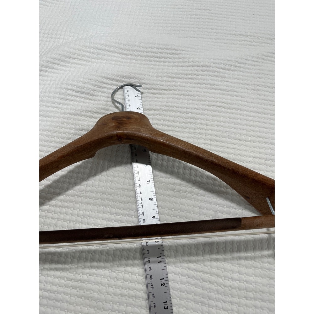 Ermenegildo Zegna Luxury Wood Suit Hanger Wide shoulder Non-Slip Trouser Bar - Picture 6 of 6